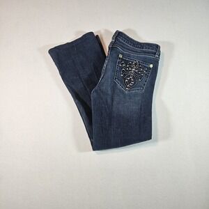 Wrangler Rock 47 Jeans Women's Size 7 Blue Ultra Low Rise Western Stagecoach